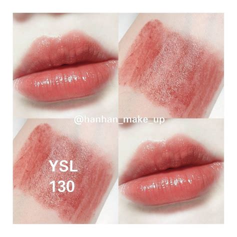 春天嫩唇必備！ YSL 130 試色 